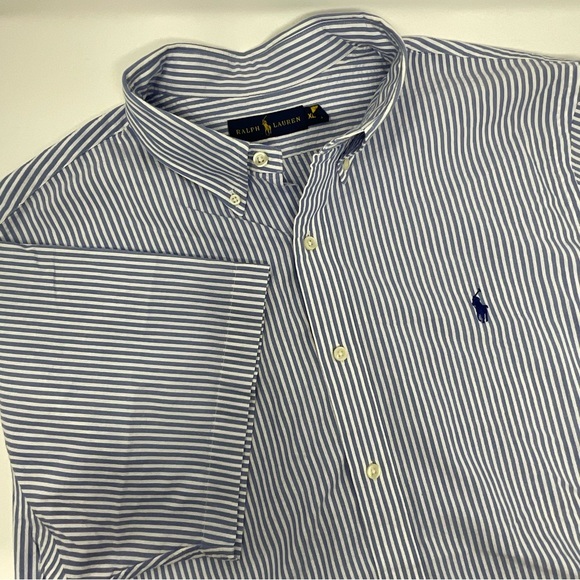 Polo Ralph Lauren Stripe Short Sleeve Seersucker Shirt Size XL - Picture 7 of 7